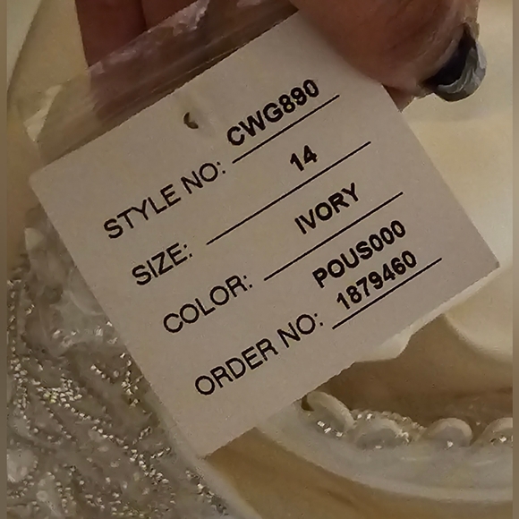 Size 14 beaded Aline wedding dress with pockets unaltered - Picture 4 of 16